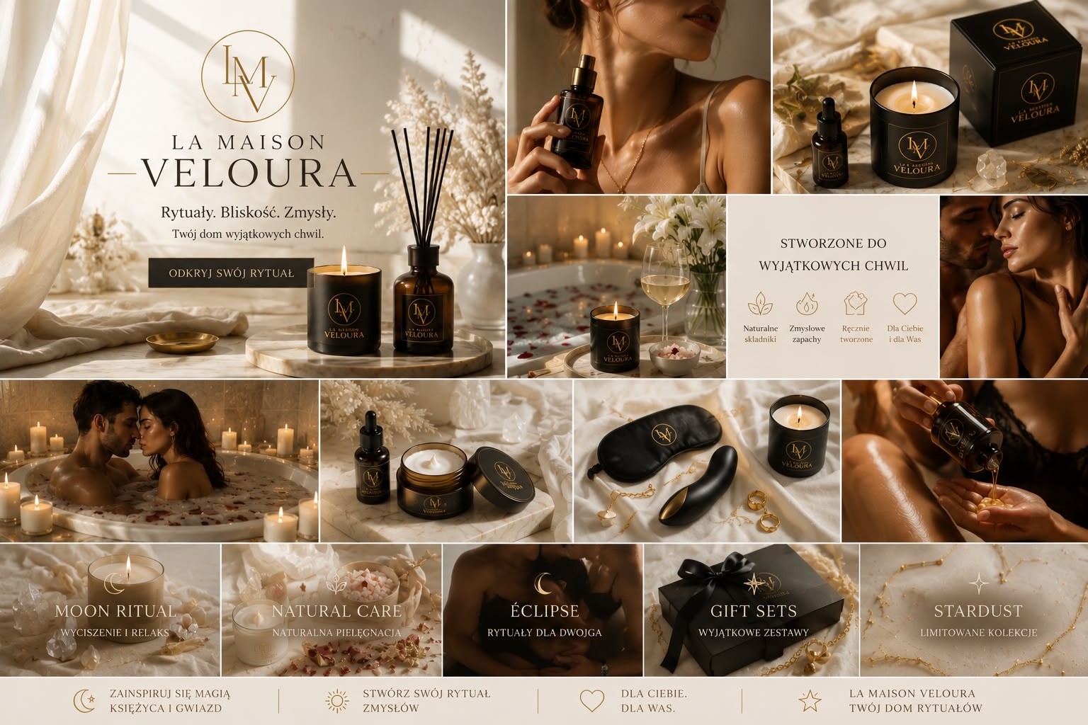 La Maison Veloura — kolaż marki